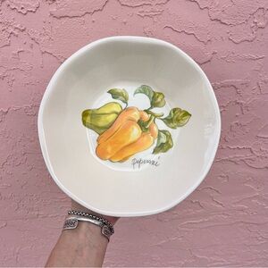 Effetti d’ Ante Bowl Handmade Italy Vegetable Bell Pepper Italian Crackled